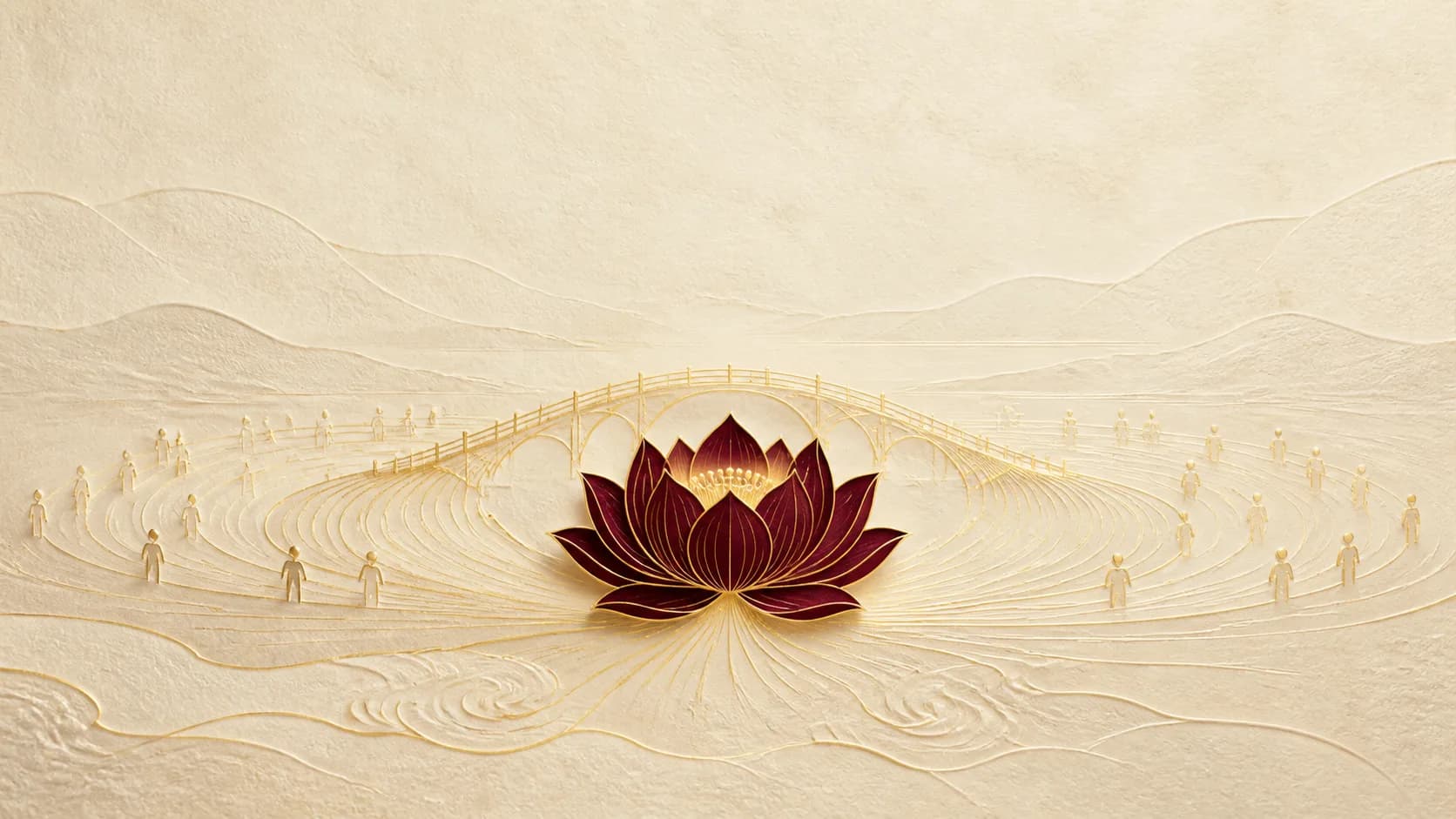Lotus of Shared Prosperity original Agrasen Setu wallpaper
