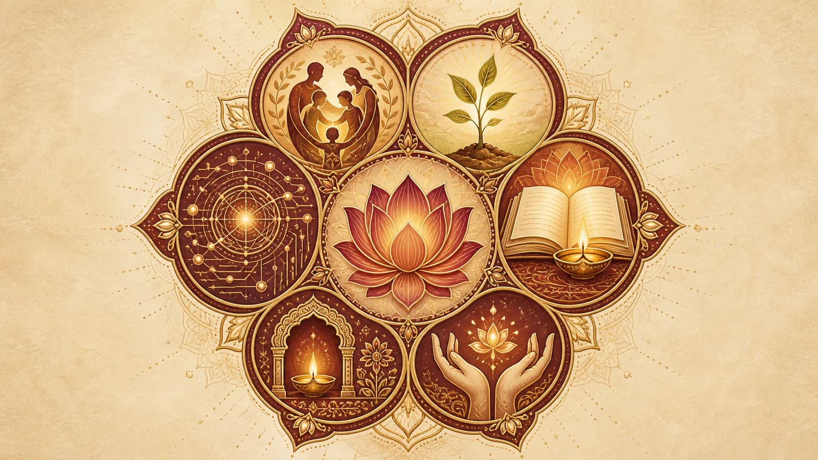 Six Sankalp Mandala original Agrasen Setu wallpaper